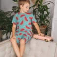thumbnail image 4 of Balery Watermelon Conjunto de Pijama Infantil de Manga Corta con Estampado – Ropa de Dormir de Algodón Suave-3X-Large, 4 of 6