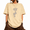 2-Apricot, variant on UNISHE Women's God Is Good Graphic Short Sleeve T-Shirt Cream Blue Striped Bubble Font Oversized Tee