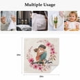 thumbnail image 5 of Mother's Day Cloth Napkins, Hug Love You Mom Pink Flowers Beige Washable and Reusable Dinner Napkins Set of 2, Table Napkin for Kitchen Party Birthday Wedding Hotel Housewarming 20"x20", 5 of 9