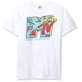 thumbnail image 2 of MTV Men's Retro Logo Men's T-Shirt, White, Large, 2 of 6