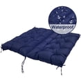 thumbnail image 5 of TOPCHANCES Bench Cushion Swing Chair Cushion Replacement Seat Pad 2-3 Seater Water Repellent Bench Cushion with Ties for Outdoor Garden Patio Furniture, Navy Blue, 100cmx100cm, 5 of 11