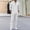 White, variant on Linen 2 Piece Sets for Men 1/4 Zipper Linen Shirts with Hood and Beach Pants Loose Fit Casual Vacation Outfits White