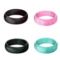 thumbnail image 3 of 4pcs Woman's Glitter Silicone Rings Silicone Finger Rings (Assorted Color), 3 of 9