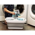 thumbnail image 2 of (Gray)45*27*60cm,Collapsible Plastic Laundry Basket - Foldable Pop Up Storage Container/Organizer - Portable Washing Tub - Space Saving Hamper/Basket, 2 of 6