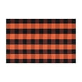 thumbnail image 2 of 1 Carpet Ogzmz Fall Door Mat Fall Outdoor Rug Orange Plaid Outdoor Rug Cotton Hand Woven Check Rug Layered Doormats for Front Door/Front Porch/Farmhouses/Entryway/Patio Carpet, 2 of 7