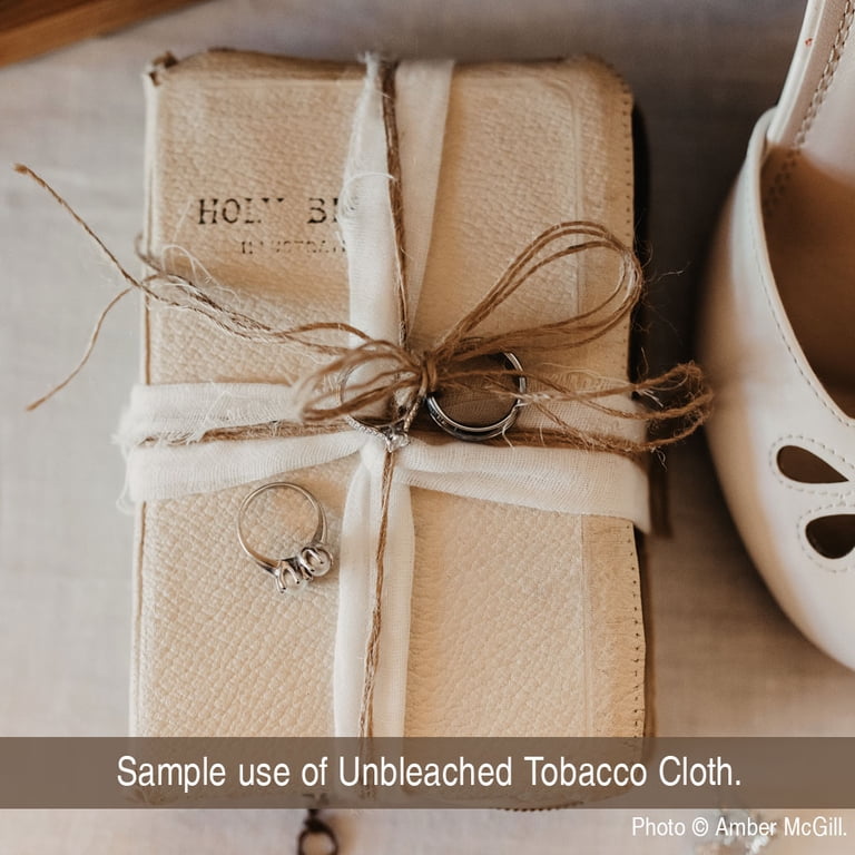 JCS 60 Yards White Cotton Fabric, Lightweight Gauze Material Tobacco Cloth  for Wedding Decor and Sewing