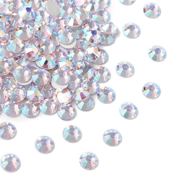 Preciosa® MAXIMA Crystal No Hotfix Flatback Stones Czech Crystal Dura Foiling Round(438 11 615 Chaton Rose) 70230 200 Pale Lilac AB SS6(1.9~2.1mm)