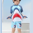 thumbnail image 6 of Cowsor 2-12 Years Boys Two Piece Swimsuit Set Short Sleeve UV Protection Rash Guard Stylish Swimwear for Beach Pool and Water Sports Activities, 6 of 6