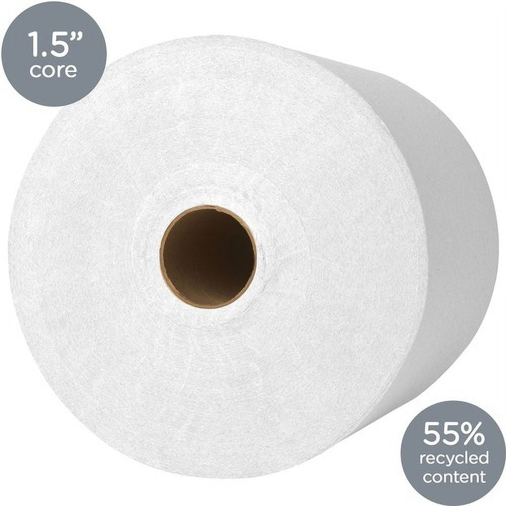 Kleenex Professional Universal Hard Roll Paper Towels, Bulk (01080), Hardwound 1.5" Core, Premium Absorbency Pockets, White (12 Rolls at 425' Each, 5,100'/Case)