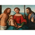 thumbnail image 3 of Ortolano 14x11 Black Modern Framed Museum Art Print Titled - The Madonna and Child with Saints Sebastian and James the Greater, 3 of 5