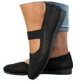thumbnail image 3 of Wovix Women's Barefoot Mary Jane Flats Wide Toe Box Zero Drop Sole with Straps Lightweight Soft Breathable Daily Slip On Washable Knitted Fabric Office Work Woman Shoes, 3 of 7