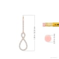 thumbnail image 2 of ANGARA Lab Grown Diamond Infinity Twist Drop Earrings for Women in 14K Rose Gold (Size-0.95mm| Color-F-G| Clarity-VS) | Anniversary, Jewelry Gift for Women | Lab-Grown Diamond Earrings, 2 of 4