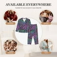 thumbnail image 4 of Uemuo Rainbow Animal Skin Pattern Womens Pajama Sets,PJ Set for Women,Pajamas for Women Logo,Long Sleeve Pajama Set for Women,Soft Long Sleeve Top With Pants-XX-Large, 4 of 9
