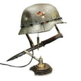 thumbnail image 1 of Lampe Relique de Guerre Casques Lampe de Table Statue Résine Lampe de Bureau Souvenir (Guerre), 1 of 8