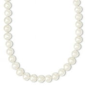 9-10mm White Semi-round Freshwater Cultured Pearl Endless Necklace