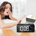 thumbnail image 3 of Led Display Digital Alarm Clock, Usb Charging Port, Sound Control, Alarm Ringtones, Volume And Brightness Adjustable, 12/24 H, Snooze Function, Bedroo, 3 of 5