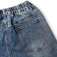 thumbnail image 5 of KIDSCOOL SPACE Big Girls Jeans, 5-14T Simple Design Boys Ribbed Waist Denim Pants,Light Blue,13-14 Years, 5 of 6