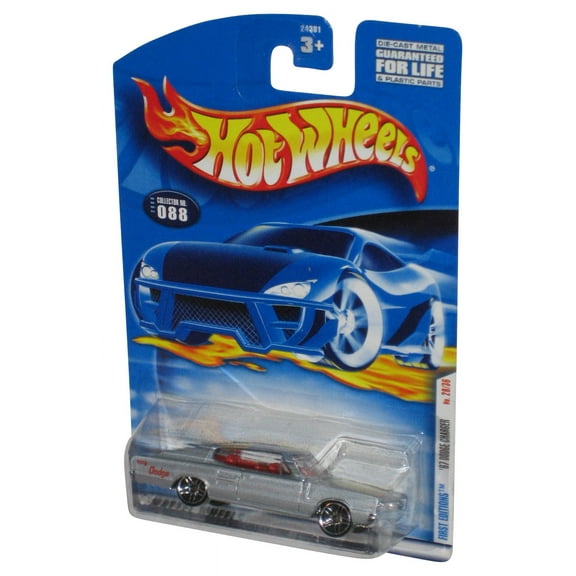 Hot Wheels First Editions 28/36 (2000) Silver '67 Dodge Charger Toy Car #088
