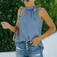 thumbnail image 2 of Camiseta sin mangas Nikou con cuello halter para mujer Blusa informal, 2 of 6