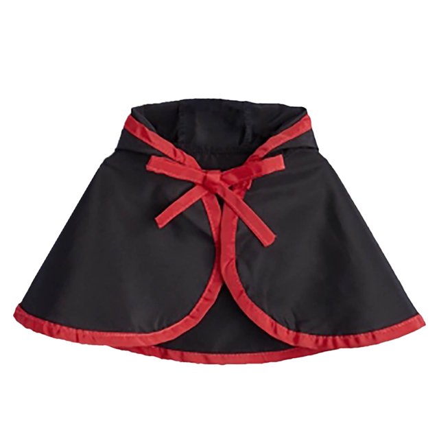 Spo.O.K.Y Dev.Il Cuernos y sombrero de pajarita Disfraz rojo, negro y naranja Mini capa de Halloween para perros Transformable