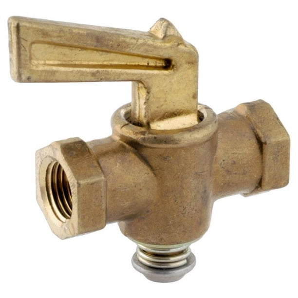 Válvula de tubo Anderson Metals Brass de 1/8 pulgadas. FIP x 1/8 pulgadas FIP