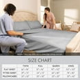 thumbnail image 4 of ClevaHome 6-Piece Queen Luxury Bed Sheet Set - Soft, Wrinkle & Fade Resistant Microfiber Bedding with 14" Deep Pocket & Embroidery, Misty Grey, 4 of 9