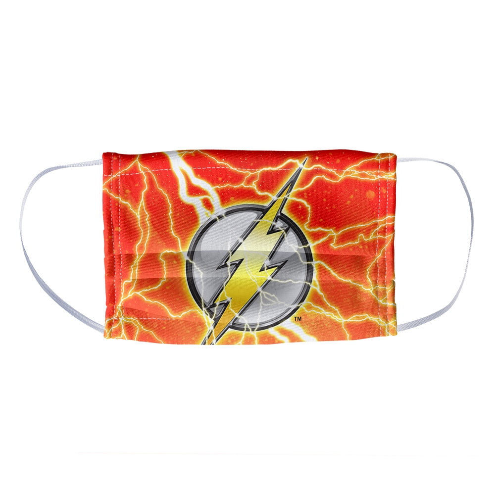 The Flash Lightning Logo 1-Ply Reusable Face Mask Covering, Kids