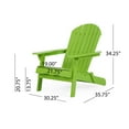 thumbnail image 3 of Carla Acacia Wood Outdoor Folding Adirondack Chair, Set of 2, Light Green, 3 of 9