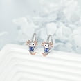 thumbnail image 2 of Sterling Silver Cute Axolotl Pendant Earrings Small Moonstone Animal Earrings Suitable for Women Gift, 2 of 6