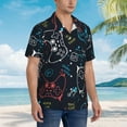 thumbnail image 5 of Easygdp Joystick Gamepad Men's Hawaiian Shirts Print Lapel Short Sleeve for Beach, vacation, party, casual occasions - X-Large, 5 of 9