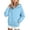 Light Blue, variant on Ohufall Sweatshirt for Boys Girls Cotton Fleece Lined Warm Long Sleeve Hooded Tops with Kangaroo Pocket Loose Fashion Casual Sweatshirts 3-13Y