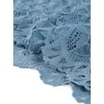 thumbnail image 5 of INSPIRE CHIC Women's Cardigan Open Front 3/4 Sleeve Sheer Floral Lace Cropped Shrug Top L Grey Blue, 5 of 6