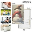 thumbnail image 3 of Cotton Bath Towels Soft Face Towel Absorbent Quick Dry Snowman with Christmas Hat 16"x28" 2 Pack, 3 of 8