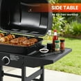 thumbnail image 6 of Seizeen 2-Burner Gas Grill Outdoor BBQ with Side Burner, Stainless Steel Propane Grill 24000 BTU Output, Barbecue Grill with Enameled Grate and Side Tables for Outdoor Patio Backyard Cooking, 6 of 8