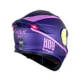 thumbnail image 3 of Casco Abatible Kov Moto Thunder Waves Morado Mujer Luz Led Talla XXL, 3 of 5