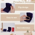 thumbnail image 3 of 4Pcs Velvet Bracelet Gift Boxes 9x9cm/3.54x3.54inch Square Midnight Blue Velvet Bracelet Bangle Boxes Jewelry Storage Case Bangle Organizer Display for Bracelets Watches Storage, 3 of 8