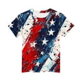 thumbnail image 4 of hengsof Boys Independence Day T-Shirt Short Sleeve Crewneck Fashion Print Graphic Tee Summer Casual Comfort Top for Kids Ages 3-15, 4 of 5