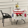 thumbnail image 7 of Dreamtimes Christmas Santa Claus Round Tablecloth 60", Waterproof Stain and Wrinkle Resistant Washable Decorative Table Covers for Kitchen Dining Tabletop Party Outdoor Picnic, 7 of 7