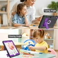 thumbnail image 7 of BMOUO Case for iPad 6th 5th Generation (9.7 inch, 2018/2017), Shockproof Protective iPad 9.7 Case with Built-in Stand/Pencil Holder for iPad 6th/5th Gen, Air 2,Black+Purple, 7 of 7