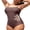 Brown, variant on Womens One Piece Swimsuit Cutout Spaghetti Straps Tummy Control Bathing Suits High Cut Swimwear Black M(US8-10)