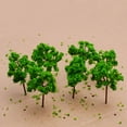 thumbnail image 4 of 25 Piezas Verde Sunnimix Modelo de Tren de Árbol Diseño de Ferrocarril 6cm, 4 of 6