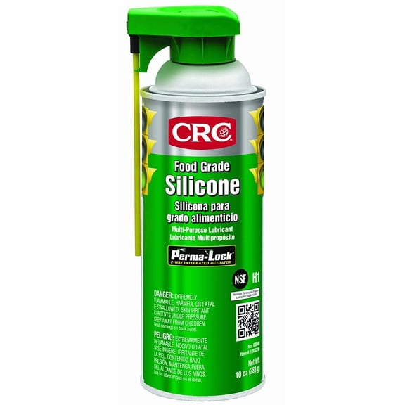 CRC 03040 Food Grade Silicone Lubricant, Net Weight: 10 oz 16oz Aerosol , Clear/White