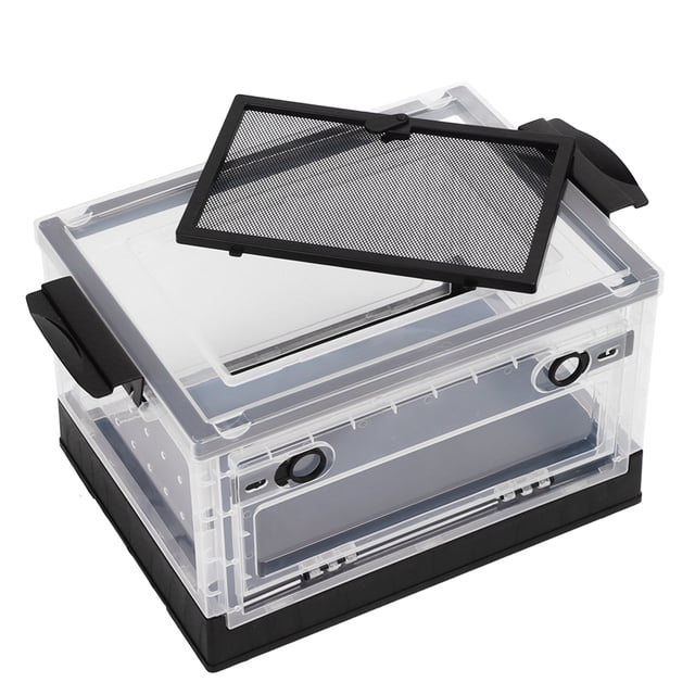 Transparent Reptile Breeding Box ,Pet Terrarium Foldable Front Opening Door Breathable Small Animal With Pulleys For Rutin Chicken Hamster