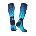 thumbnail image 5 of Lsque Futuristic Blue Light Wolf Printed Crew Socks Men's Women's LightWeight Thin Casual Calf Socks ,Knee High Socks,Cotton Socks, 5 of 9