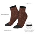 thumbnail image 6 of Fuzoiu Dark Brown Glitter Print Adult Socks, Crew Moisture-wicking Socks, Unisex Cushion Crew Socks,Casual Sports Ankle Socks, 6 of 7