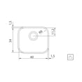 thumbnail image 2 of Tarja Cuadrada TRAMONTINA Acero Inoxidable Satinado 40 x 34 94020105, 2 of 3