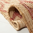 thumbnail image 5 of SAFAVIEH Natural Fiber Natalie Geometric Area Rug, Natural/Red, 6' x 6' Square, 5 of 8