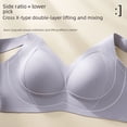 thumbnail image 4 of Ropa interior de gran tamaño para mujer, pecho grande, llamativo, tallas pequeñas, súper planas, sin aros de acero, sin marcas, sujetador Naked Sense para cubrir el pecho, 4 of 5