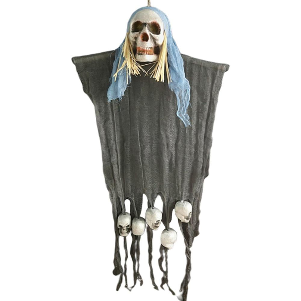 Black Skeleton Ghoul Halloween Poseable Hanging Decor 20" NWT 