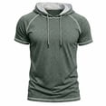 thumbnail image 5 of Hilenly Mens Short Sleeve Athletic Hoodie Lightweight Pullover Sweatshirt Hooded Workout Shirts for Gym, 5 of 9
